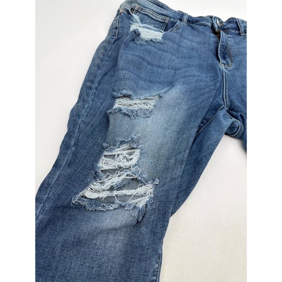 Judy Blue Womens Distressed Skinny Fit Capri Jeans Size 22W Denim - Picture 4 of 7